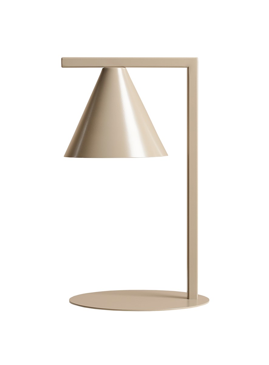 Form 40cm Beige tischlampe Von Artera - Durch das zeitlose Design und die dezente Farbe fügt sich die Lampe problemlos in verschiedene Einrichtungsstile ein und verleiht dem Raum gleichzeitig ein anspruchsvolles und modernes Flair.