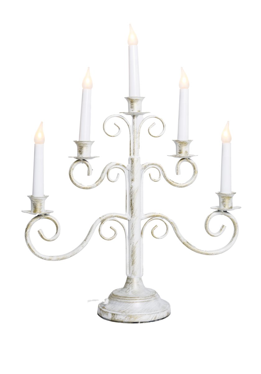 Hantverk 5 Weiß Von Pixie Design - Zus&auml;tzlich ist der Kerzenst&auml;nder mit einem Timer ausgestattet und leuchtet 8 Stunden lang und ist 16 Stunden lang aus.