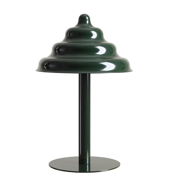 Wave 36cm Dunkelgrün tischlampe Von Artera - Wave ist eine moderne Tischlampe im Retro-Design, die sie zu einer vielseitigen Beleuchtungsvorrichtung macht, die in jedes Zuhause passt.