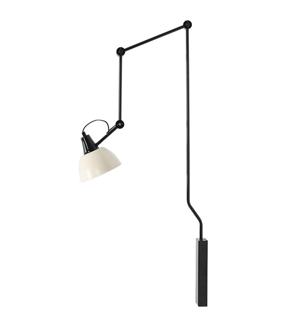 Aida 75cm Schwarz/Cremeweiß wandlampe Von Artera - Dank der zahlreichen beweglichen Gelenke lässt sich die Leuchte ganz einfach ausrichten und nach Bedarf verstellen.