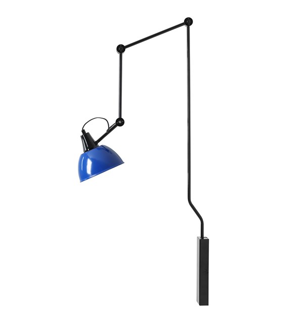 Aida 75cm Schwarz/Blau wandlampe Von Artera - Dank der zahlreichen beweglichen Gelenke lässt sich die Leuchte ganz einfach ausrichten und nach Bedarf verstellen.