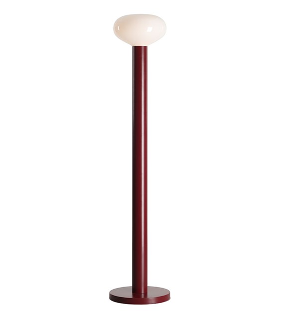Zoombild von Flo Burgund stehlampe Von Artera - Flo ist eine elegante Stehleuchte aus Metall und Glas.