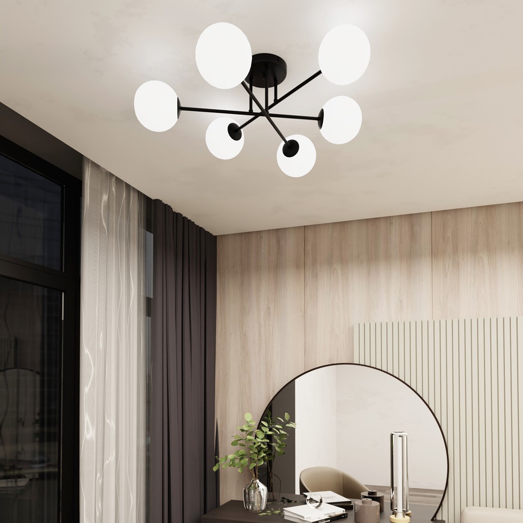 Roma Ø75 deckenleuchte Von Emibig Lighting - Dank ihres schlichten und eleganten Designs ist die Leuchte eine ausgezeichnete Wahl für Räume, die zusätzliche Beleuchtung benötigen, ohne dabei zu dominant zu wirken.