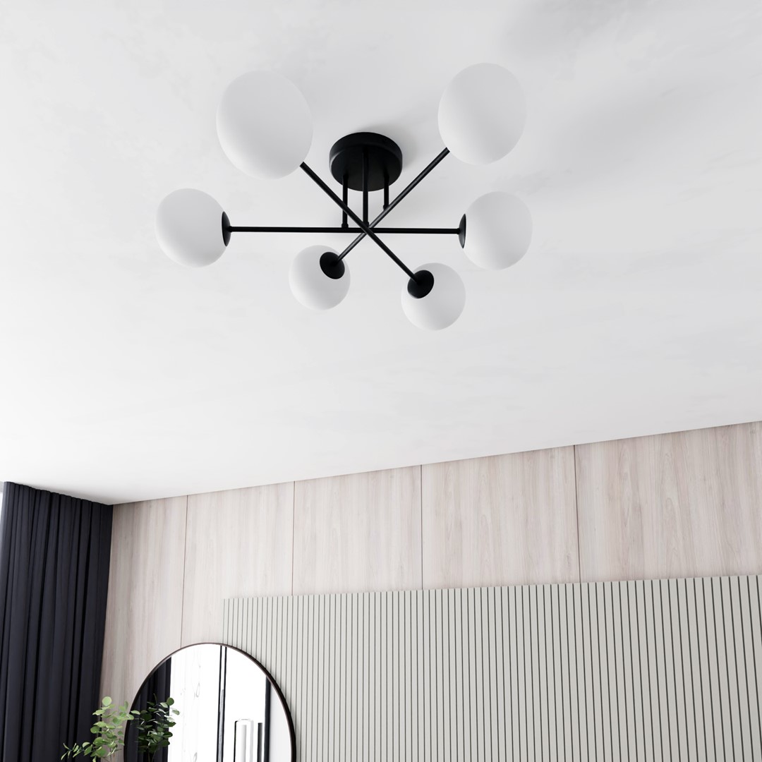 Roma Ø75 deckenleuchte Von Emibig Lighting - Dank ihres schlichten und eleganten Designs ist die Leuchte eine ausgezeichnete Wahl für Räume, die zusätzliche Beleuchtung benötigen, ohne dabei zu dominant zu wirken.