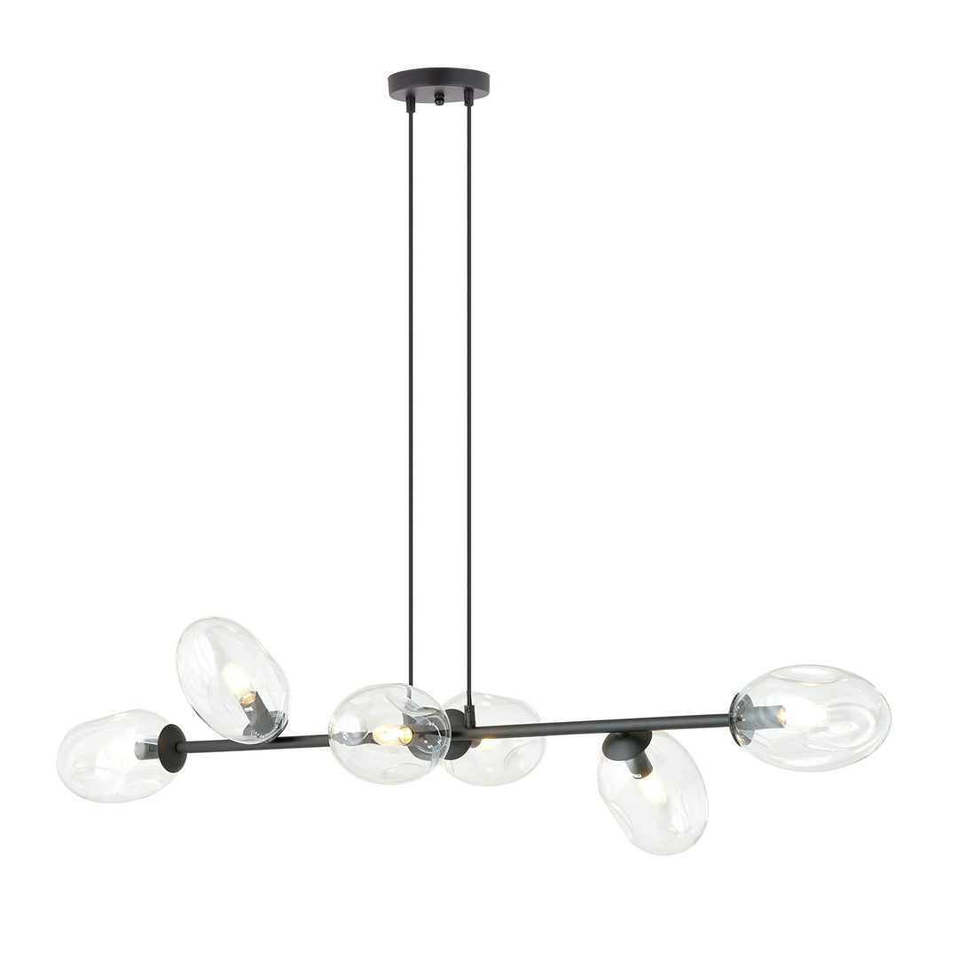 Pandora 120cm Transparent hängelampe Von Emibig Lighting - Das moderne Design zeichnet sich durch einzigartig geformte Bildschirme aus &ndash; elegant und stromlinienf&ouml;rmig &ndash; was dem Raum sowohl Charme als auch Pers&ouml;nlichkeit verleiht.