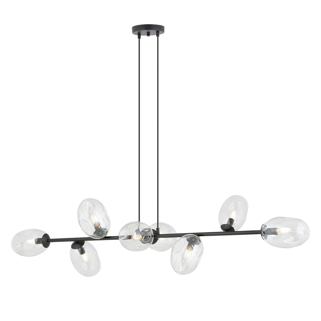 Pandora 140cm Transparent hängelampe Von Emibig Lighting - Das moderne Design zeichnet sich durch einzigartig geformte Bildschirme aus &ndash; elegant und stromlinienf&ouml;rmig &ndash; was dem Raum sowohl Charme als auch Pers&ouml;nlichkeit verleiht.