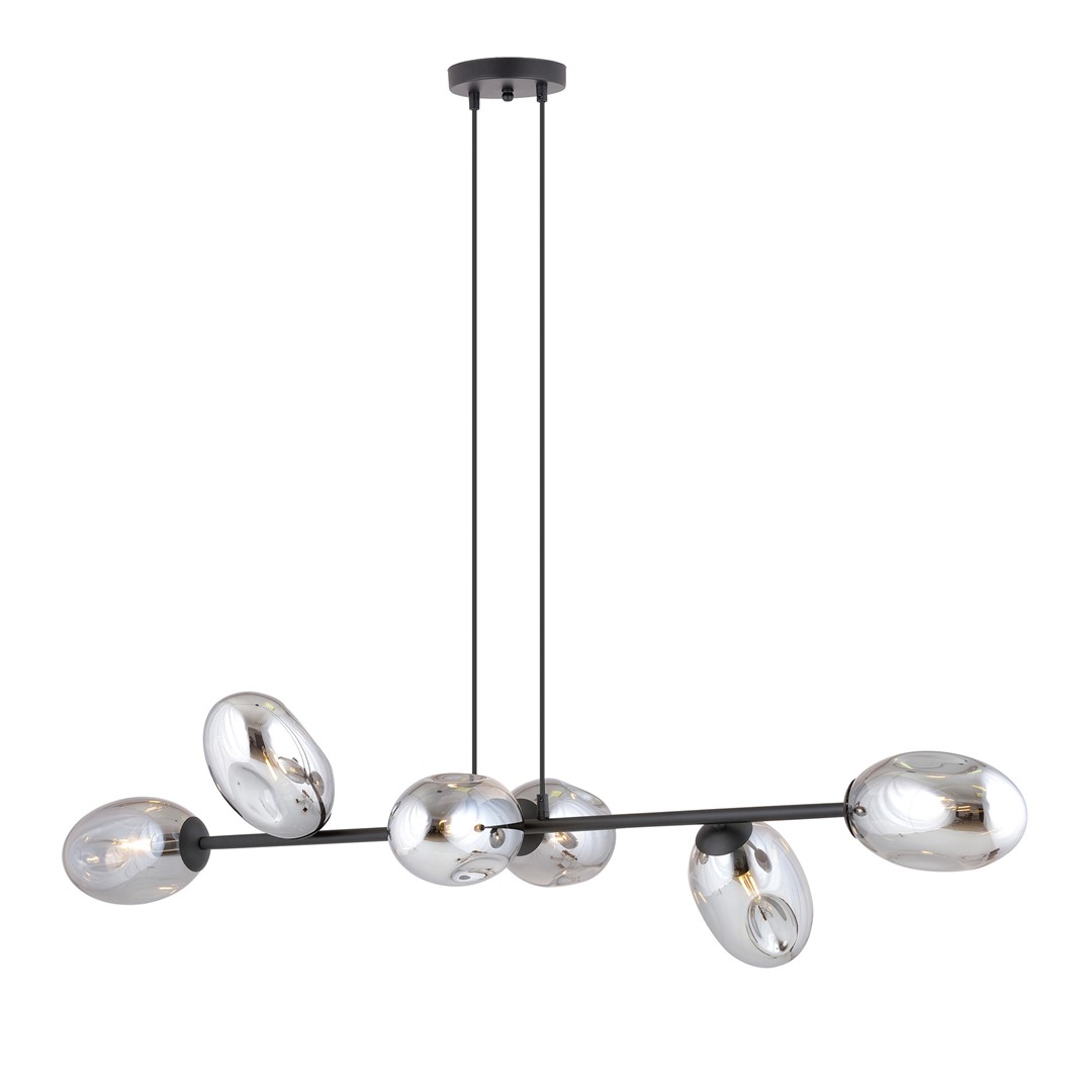 Pandora 120cm Rauchfarben hängelampe Von Emibig Lighting - Das moderne Design zeichnet sich durch einzigartig geformte Bildschirme aus &ndash; elegant und stromlinienf&ouml;rmig &ndash; was dem Raum sowohl Charme als auch Pers&ouml;nlichkeit verleiht.