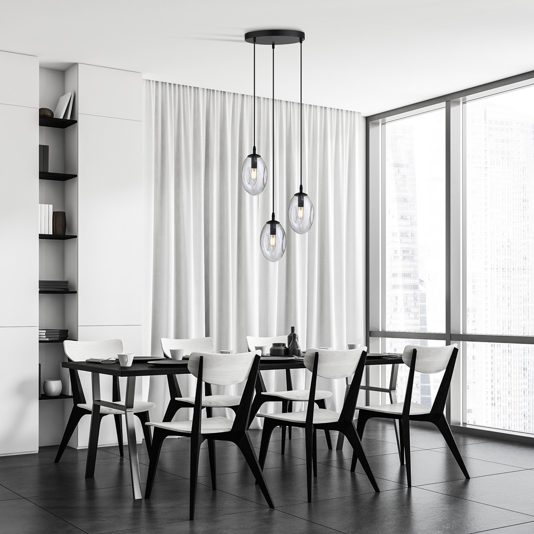 Astral Ø40 Transparent hängelampe Von Emibig Lighting - Die transparenten Glaskuppeln der Pendelleuchten sorgen für ein angenehmes und einladendes Licht im Raum.