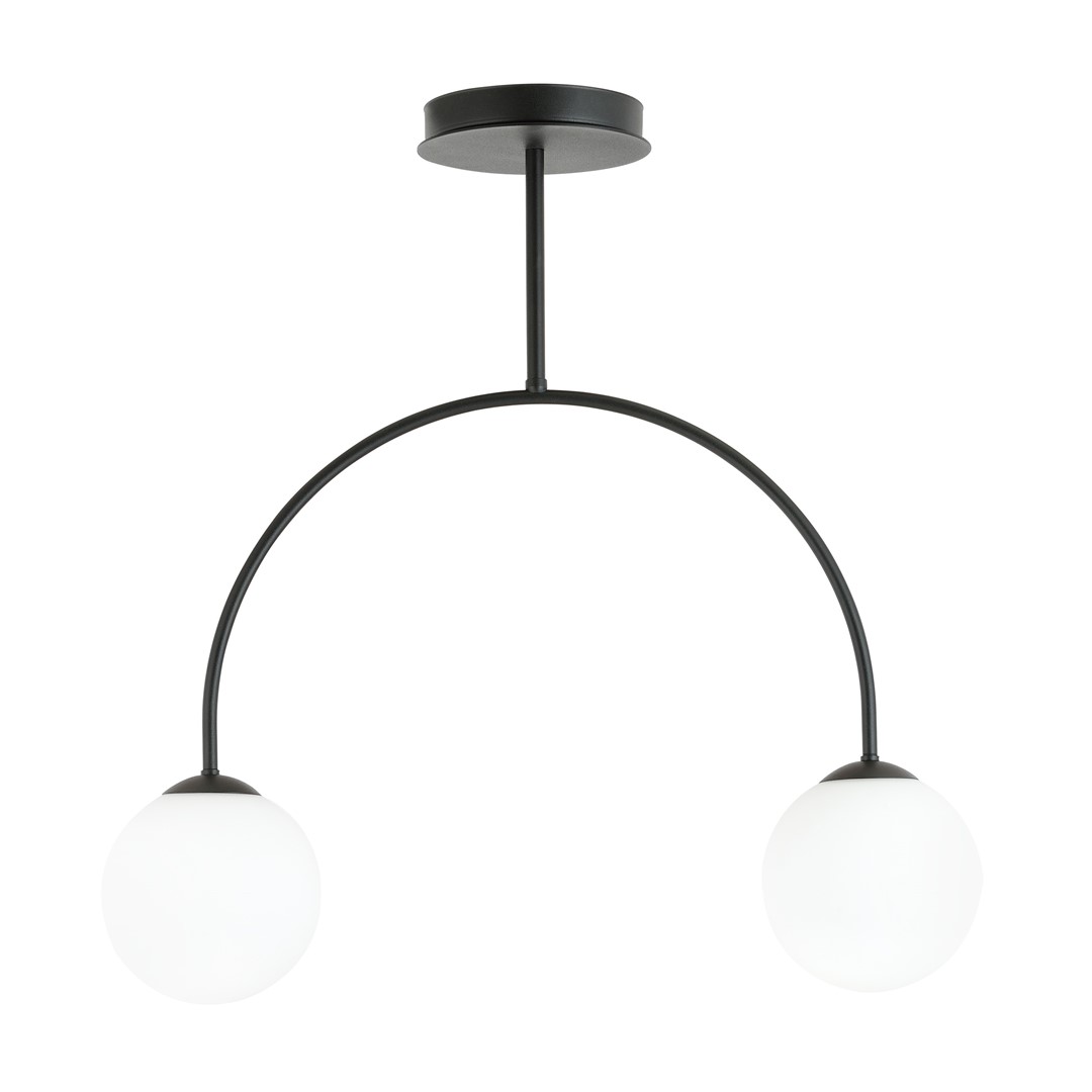 Archi 50cm Schwarz deckenleuchte Von Emibig Lighting - Die einzigartige halbrunde Biegung verleiht der Lampe einen besonderen Charakter &ndash; und beh&auml;lt dabei seine Eleganz und Einfachheit.
