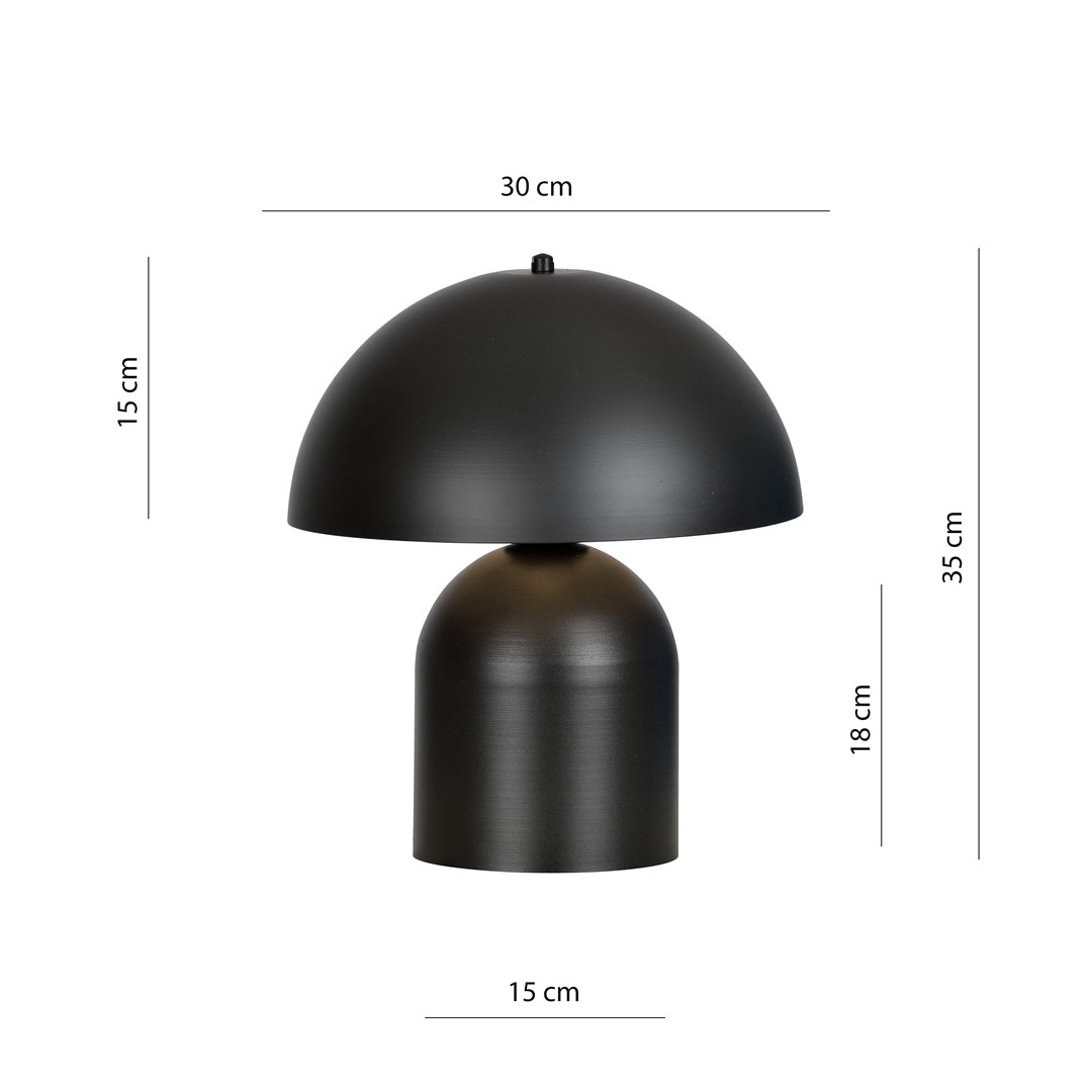 Kava 35cm Schwarz tischlampe Von Emibig Lighting - Die Kava-Lampe bringt skandinavischen Charme in Ihr Interieur.