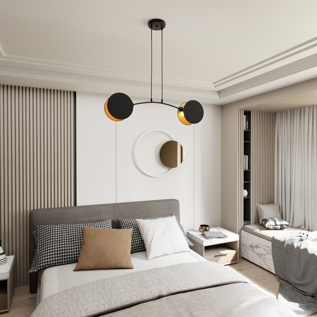 Motif 82cm Schwarz hängelampe Von Emibig Lighting - Durch die Kombination moderner Form und Funktion dienen die Lampen nicht nur als Beleuchtung &ndash; sondern auch als ausdrucksstarkes Gestaltungselement.