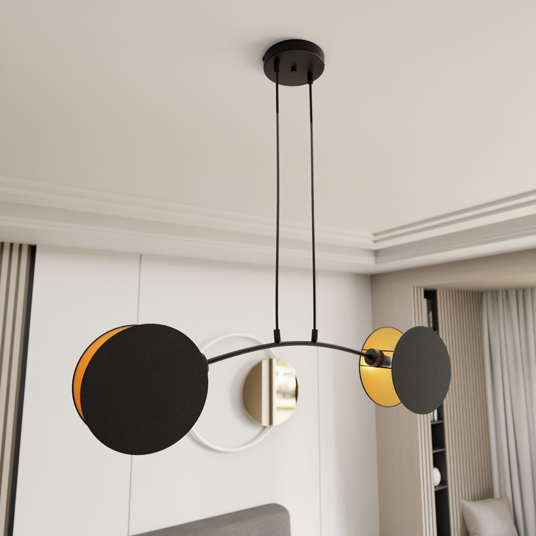 Motif 82cm Schwarz hängelampe Von Emibig Lighting - Durch die Kombination moderner Form und Funktion dienen die Lampen nicht nur als Beleuchtung &ndash; sondern auch als ausdrucksstarkes Gestaltungselement.