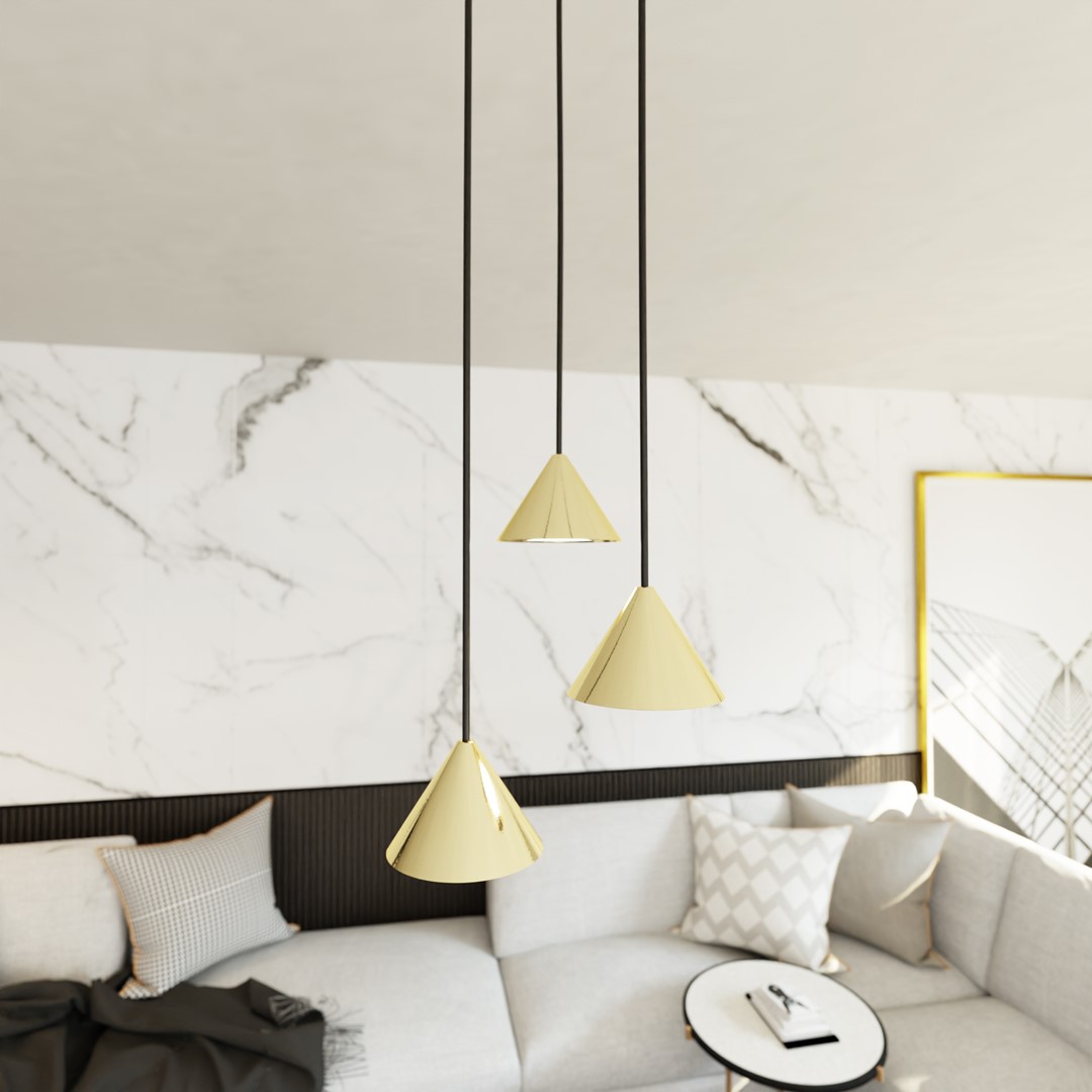 Elit Premium Ø20 Gold hängelampe Von Emibig Lighting - Elit ist eine einzigartige Leuchte mit modernem und minimalistischem Design.