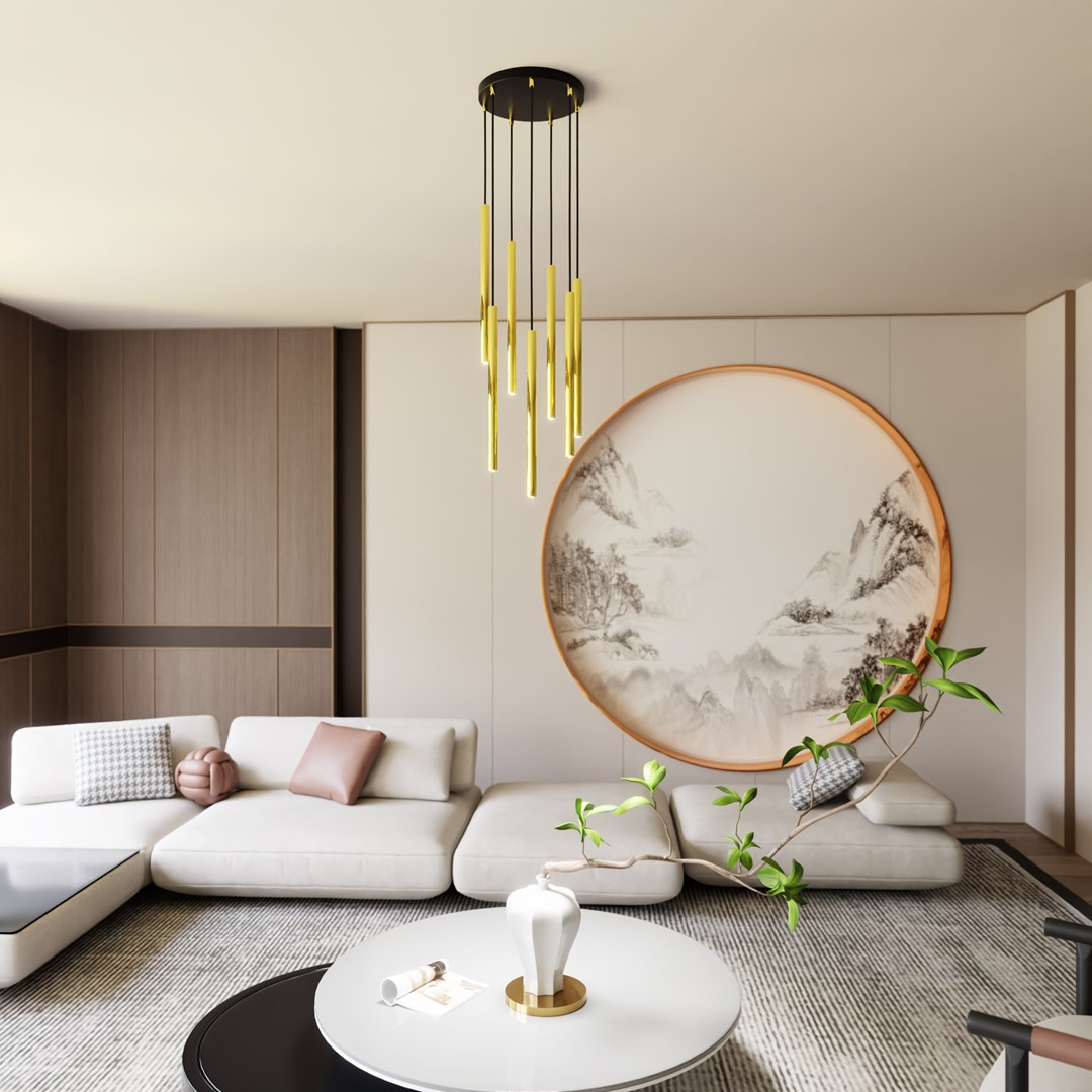 Selter Ø30 Gold hängelampe Von Emibig Lighting - Die Selter-Serie ist eine ausgezeichnete Wahl f&uuml;r alle, die ihrem Zuhause anspruchsvollen Charme und subtilen Glamour verleihen m&ouml;chten.
