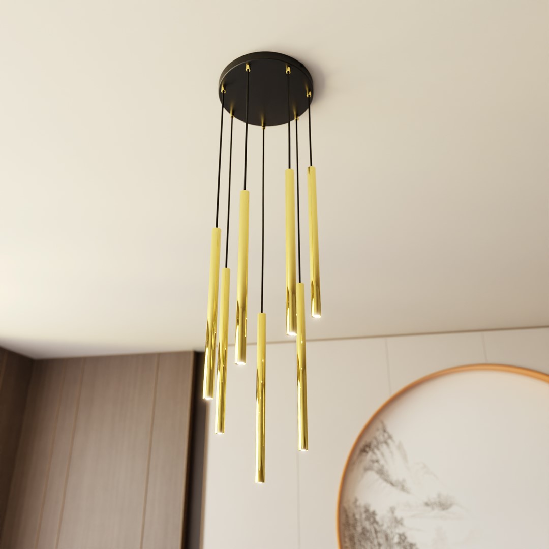 Selter Ø30 Gold hängelampe Von Emibig Lighting - Die Selter-Serie ist eine ausgezeichnete Wahl f&uuml;r alle, die ihrem Zuhause anspruchsvollen Charme und subtilen Glamour verleihen m&ouml;chten.