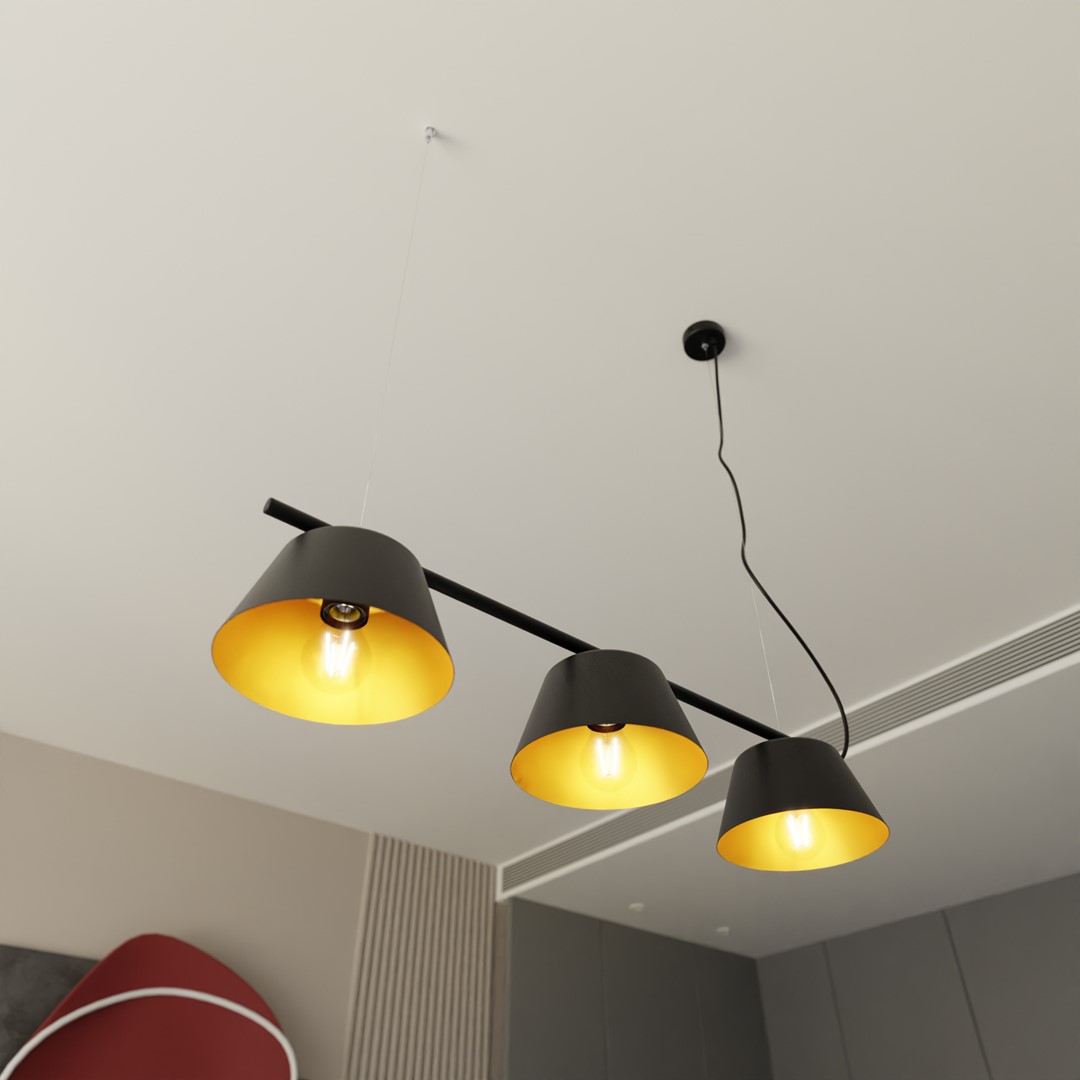 Gelato 82cm Schwarz hängelampe Von Emibig Lighting - Gelato ist eine Beleuchtung, die pers&ouml;nlichen Stil zum Ausdruck bringt und jeden Raum erg&auml;nzt.