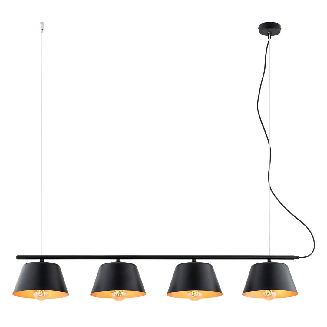 Gelato 100cm Schwarz hängelampe Von Emibig Lighting - Gelato ist eine Beleuchtung, die pers&ouml;nlichen Stil zum Ausdruck bringt und jeden Raum erg&auml;nzt.