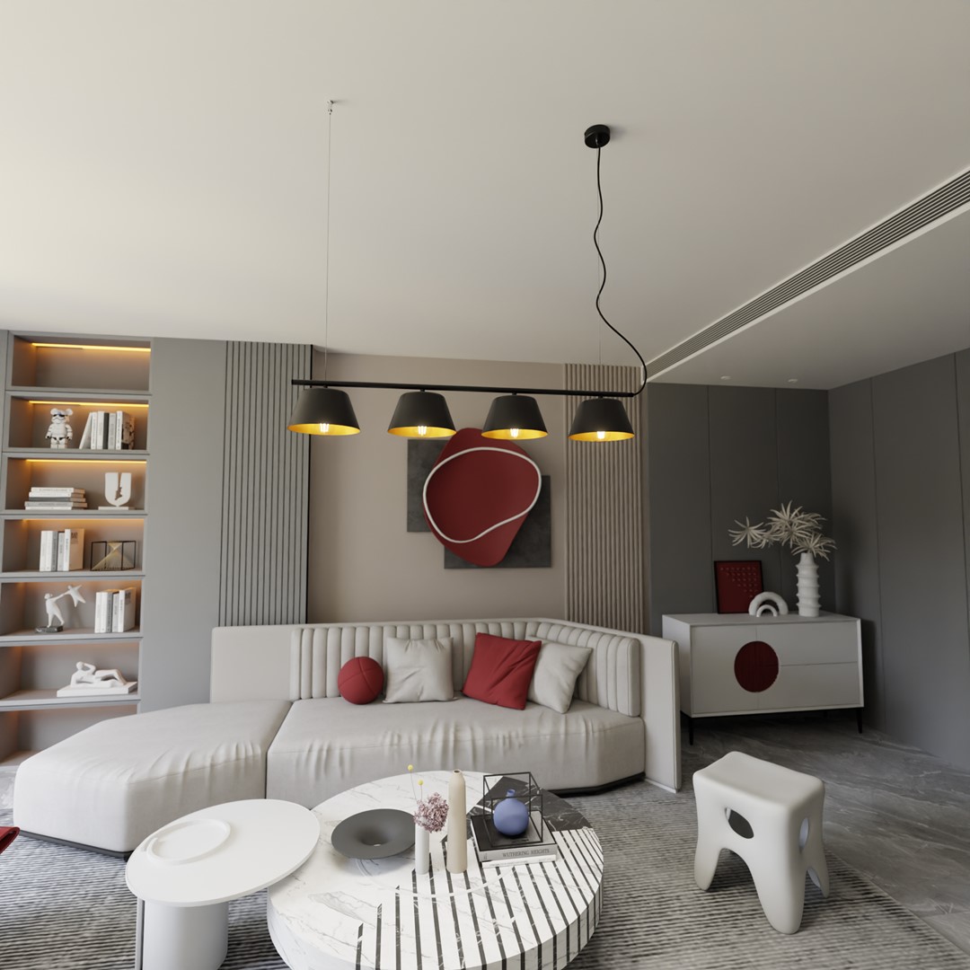 Gelato 100cm Schwarz hängelampe Von Emibig Lighting - Gelato ist eine Beleuchtung, die pers&ouml;nlichen Stil zum Ausdruck bringt und jeden Raum erg&auml;nzt.