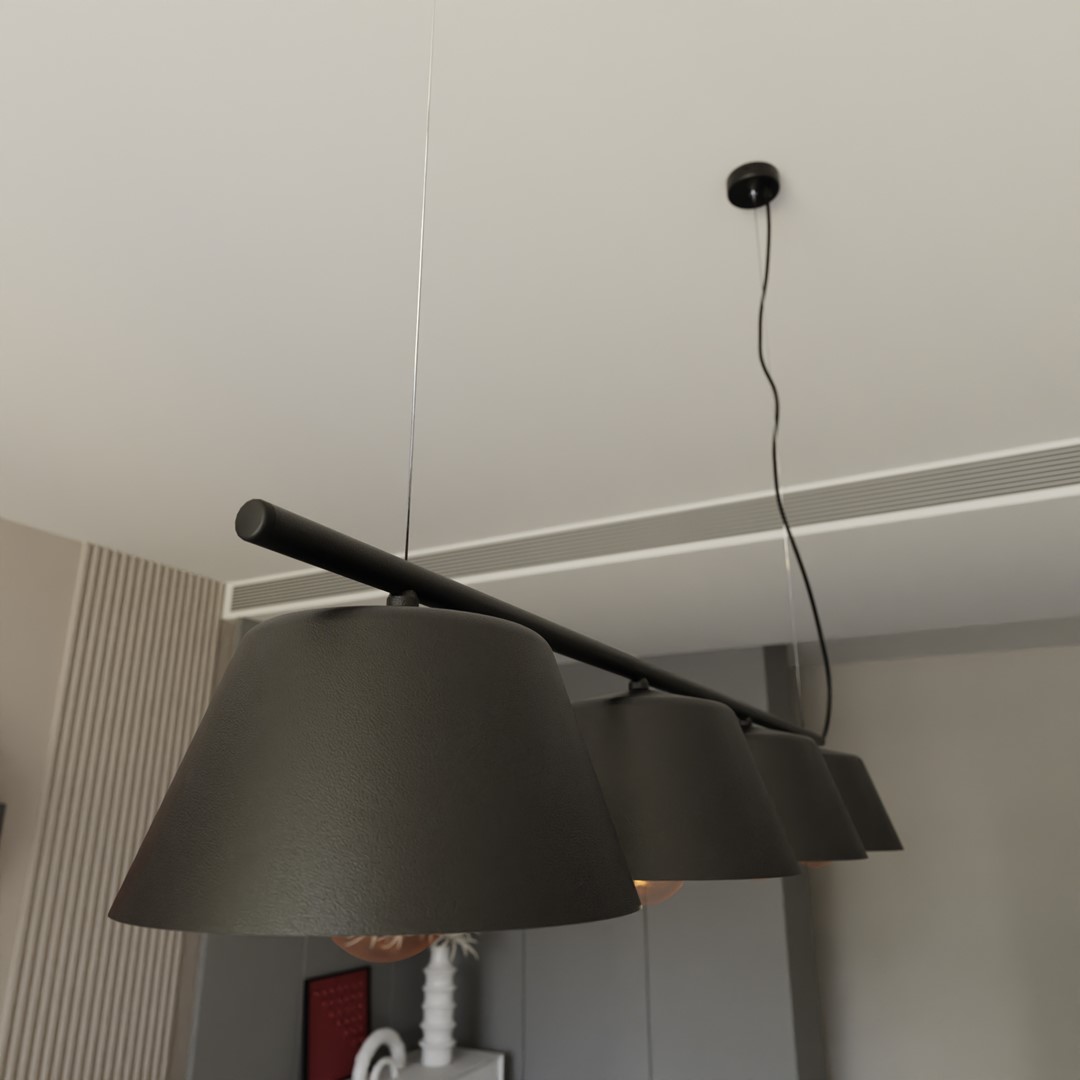 Gelato 100cm Schwarz hängelampe Von Emibig Lighting - Gelato ist eine Beleuchtung, die pers&ouml;nlichen Stil zum Ausdruck bringt und jeden Raum erg&auml;nzt.
