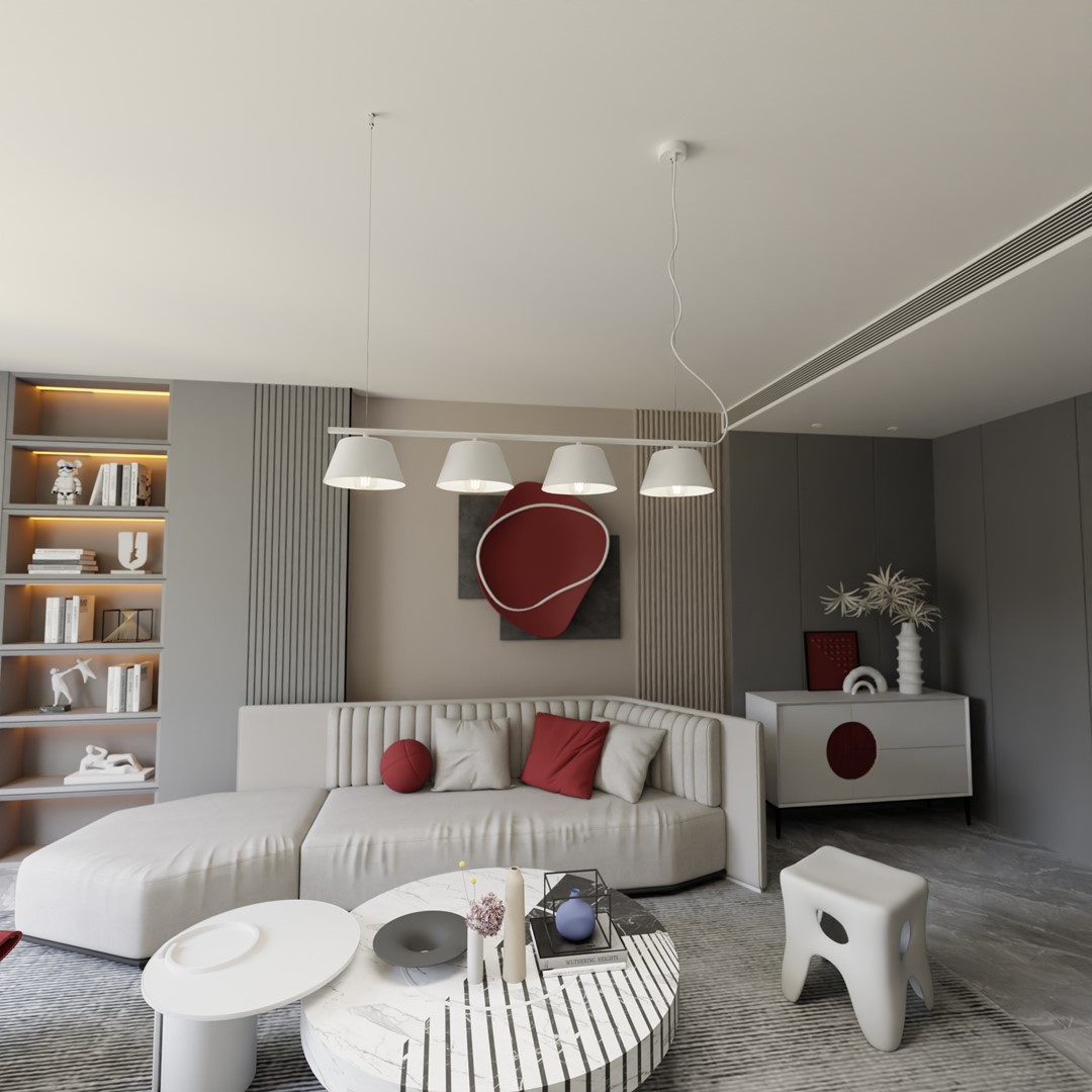 Gelato 100cm Weiß hängelampe Von Emibig Lighting - Gelato ist eine Beleuchtung, die pers&ouml;nlichen Stil zum Ausdruck bringt und jeden Raum erg&auml;nzt.