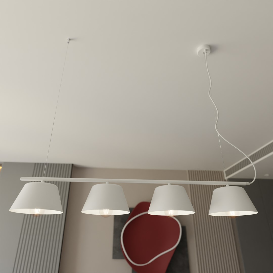 Gelato 100cm Weiß hängelampe Von Emibig Lighting - Gelato ist eine Beleuchtung, die pers&ouml;nlichen Stil zum Ausdruck bringt und jeden Raum erg&auml;nzt.