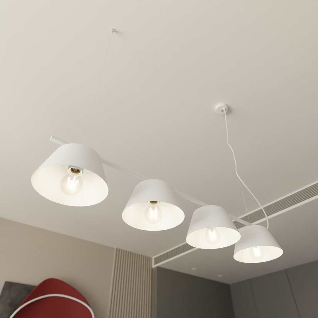 Gelato 100cm Weiß hängelampe Von Emibig Lighting - Gelato ist eine Beleuchtung, die pers&ouml;nlichen Stil zum Ausdruck bringt und jeden Raum erg&auml;nzt.
