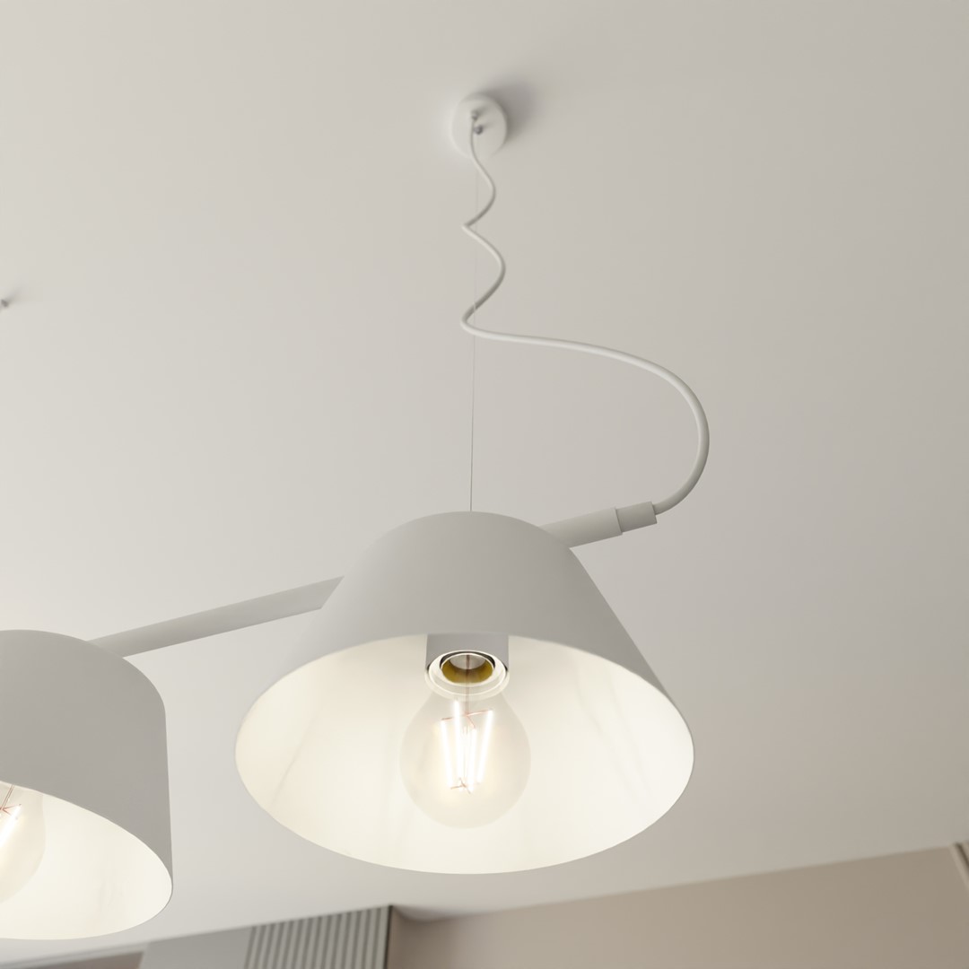 Gelato 100cm Weiß hängelampe Von Emibig Lighting - Gelato ist eine Beleuchtung, die pers&ouml;nlichen Stil zum Ausdruck bringt und jeden Raum erg&auml;nzt.