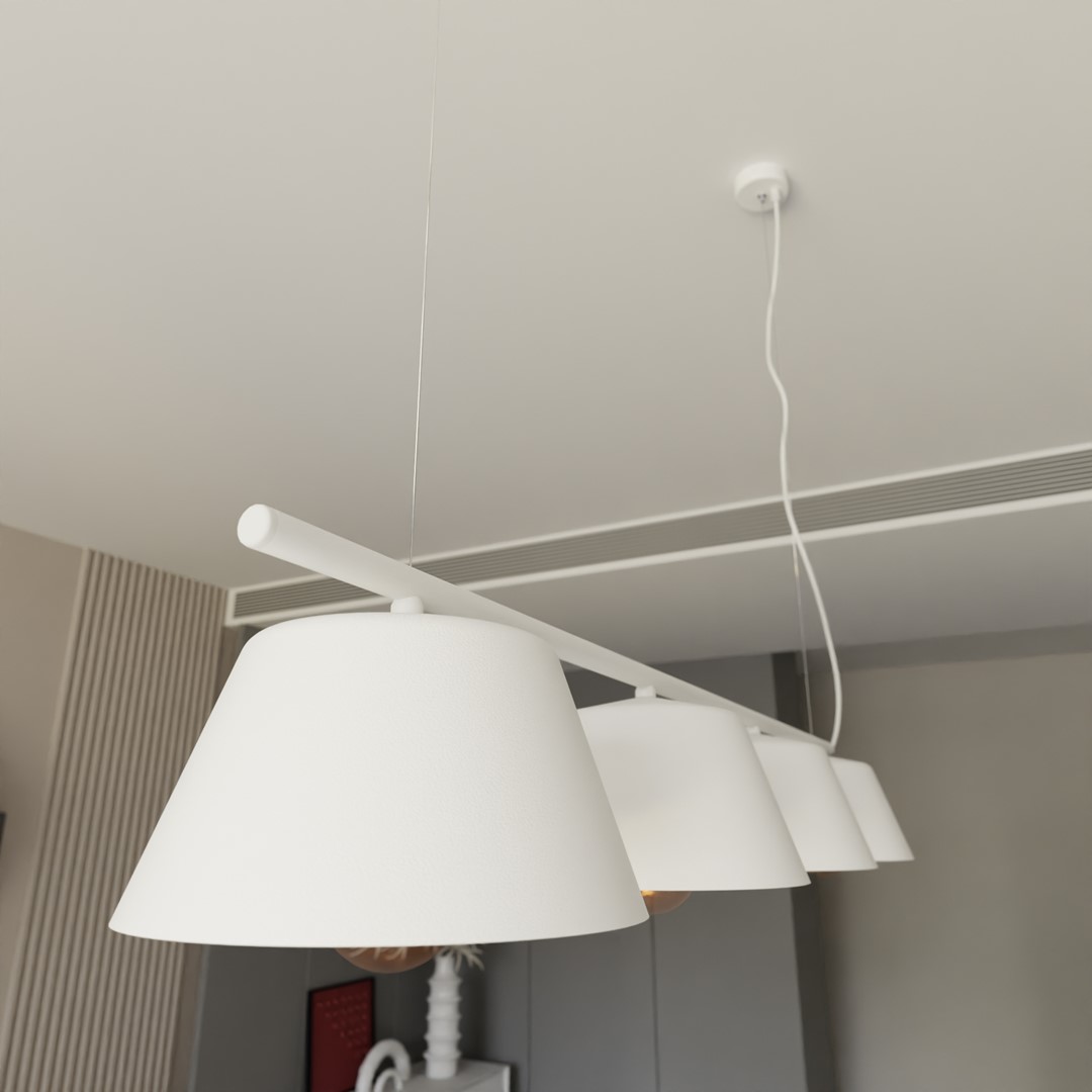 Gelato 100cm Weiß hängelampe Von Emibig Lighting - Gelato ist eine Beleuchtung, die pers&ouml;nlichen Stil zum Ausdruck bringt und jeden Raum erg&auml;nzt.