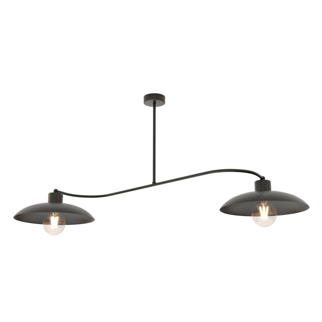 Foster 100cm Schwarz deckenleuchte Von Emibig Lighting - Die Serie erg&auml;nzt Interieurs im Industriestil auf stilvolle und geschmackvolle Weise.