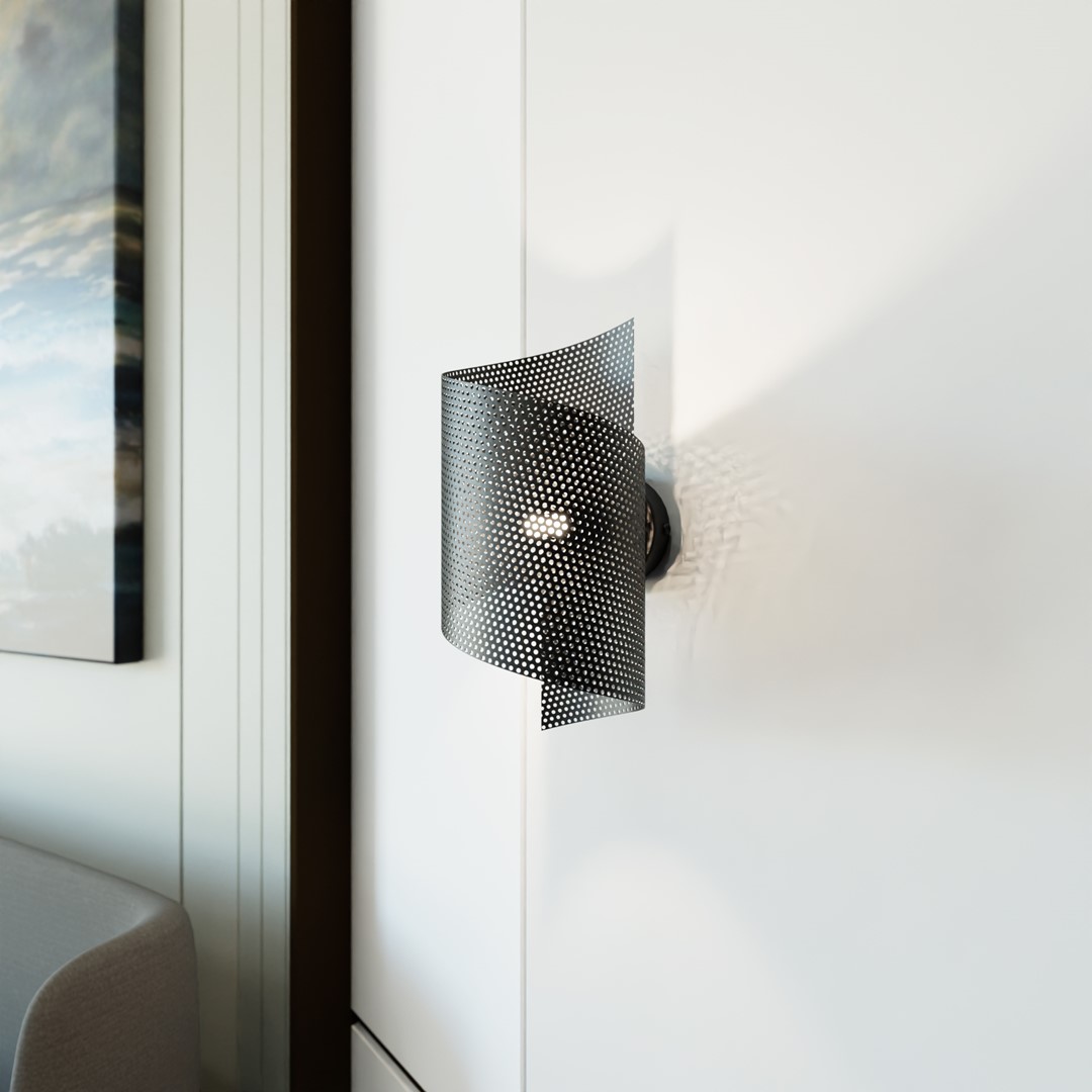 Spiral 30cm Schwarz wandlampe Von Emibig Lighting - Perfekt zur Beleuchtung von Treppen, Fluren und Dielen, aber auch als stimmungsvolle Zusatzbeleuchtung im Wohn- oder Schlafzimmer.