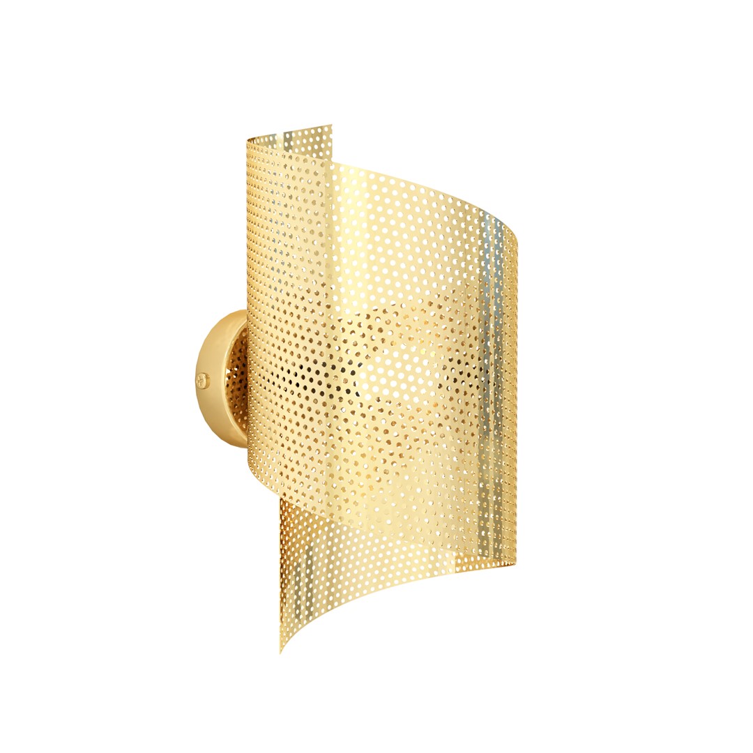 Spiral 30cm Gold wandlampe Von Emibig Lighting - Perfekt zur Beleuchtung von Treppen, Fluren und Dielen, aber auch als stimmungsvolle Zusatzbeleuchtung im Wohn- oder Schlafzimmer.