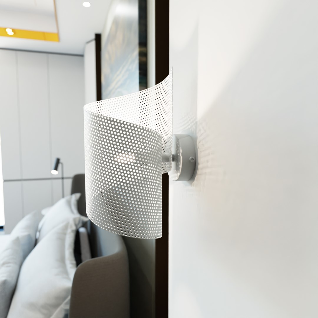 Spiral 30cm Weiß wandlampe Von Emibig Lighting - Perfekt zur Beleuchtung von Treppen, Fluren und Dielen, aber auch als stimmungsvolle Zusatzbeleuchtung im Wohn- oder Schlafzimmer.