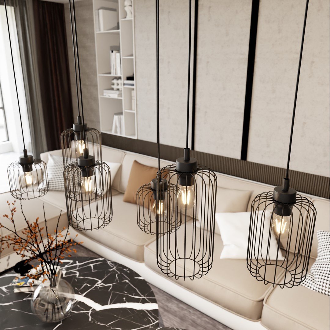 Vander 115cm Schwarz hängelampe Von Emibig Lighting - Vander &ndash; eine perfekte Kombination aus industriellem und elegantem Design.