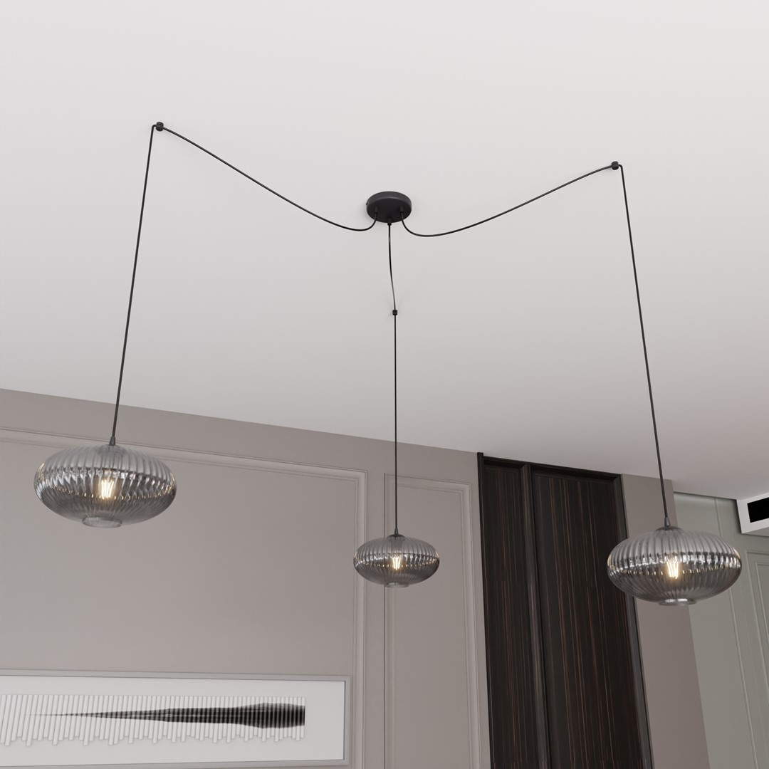 Origo 3xØ30 Rauchfarben hängelampe Von Emibig Lighting - Origo passt perfekt in Umgebungen wie Wohnzimmer oder Restaurants und ist eine ideale Kombination aus &Auml;sthetik und Qualit&auml;t.
