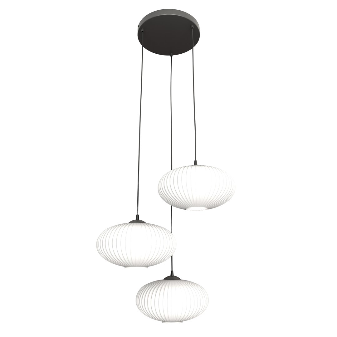 Coco Ø53 Weiß hängelampe Von Emibig Lighting - Die stilvollen Opalglaskuppeln verbreiten ein blendfreies Licht, das dem Raum eine leichte und weiche Atmosph&auml;re verleiht.