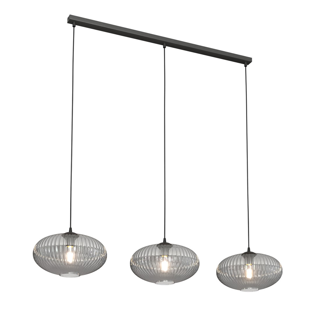 Coco 115cm Rauchfarben hängelampe Von Emibig Lighting - Die stilvollen Rauchglasschirme verbreiten ein warmes Licht, das dem Raum eine leichte und weiche Atmosph&auml;re verleiht.