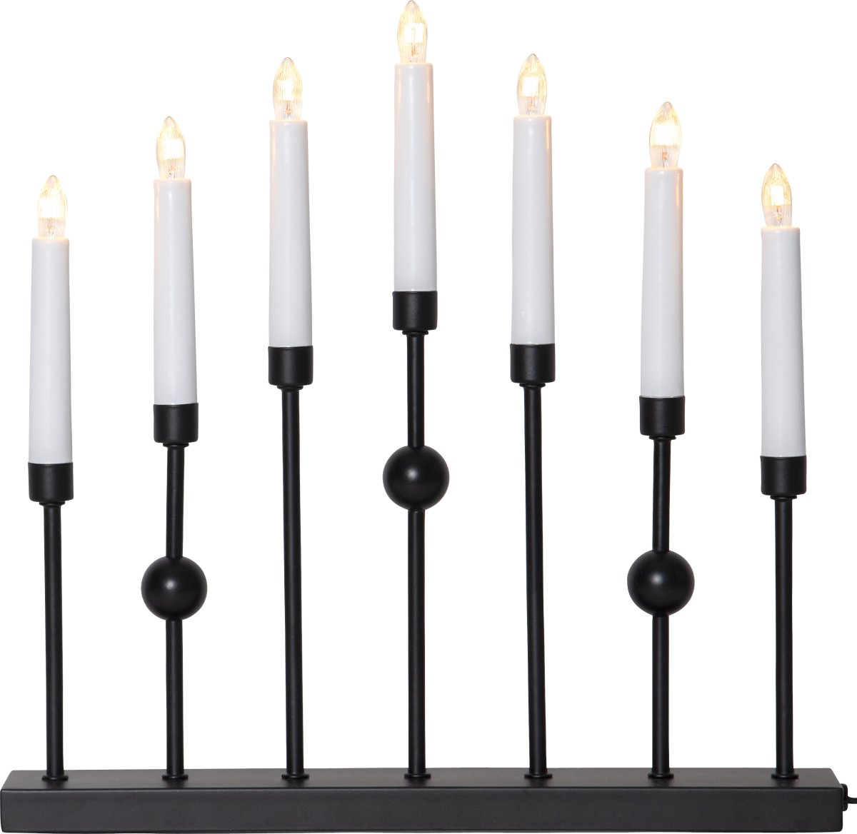 Gustavo Schwarz Von Star Trading - Der Kerzenst&auml;nder verf&uuml;gt &uuml;ber 7 Lichtquellen mit gem&uuml;tlichem Schein.