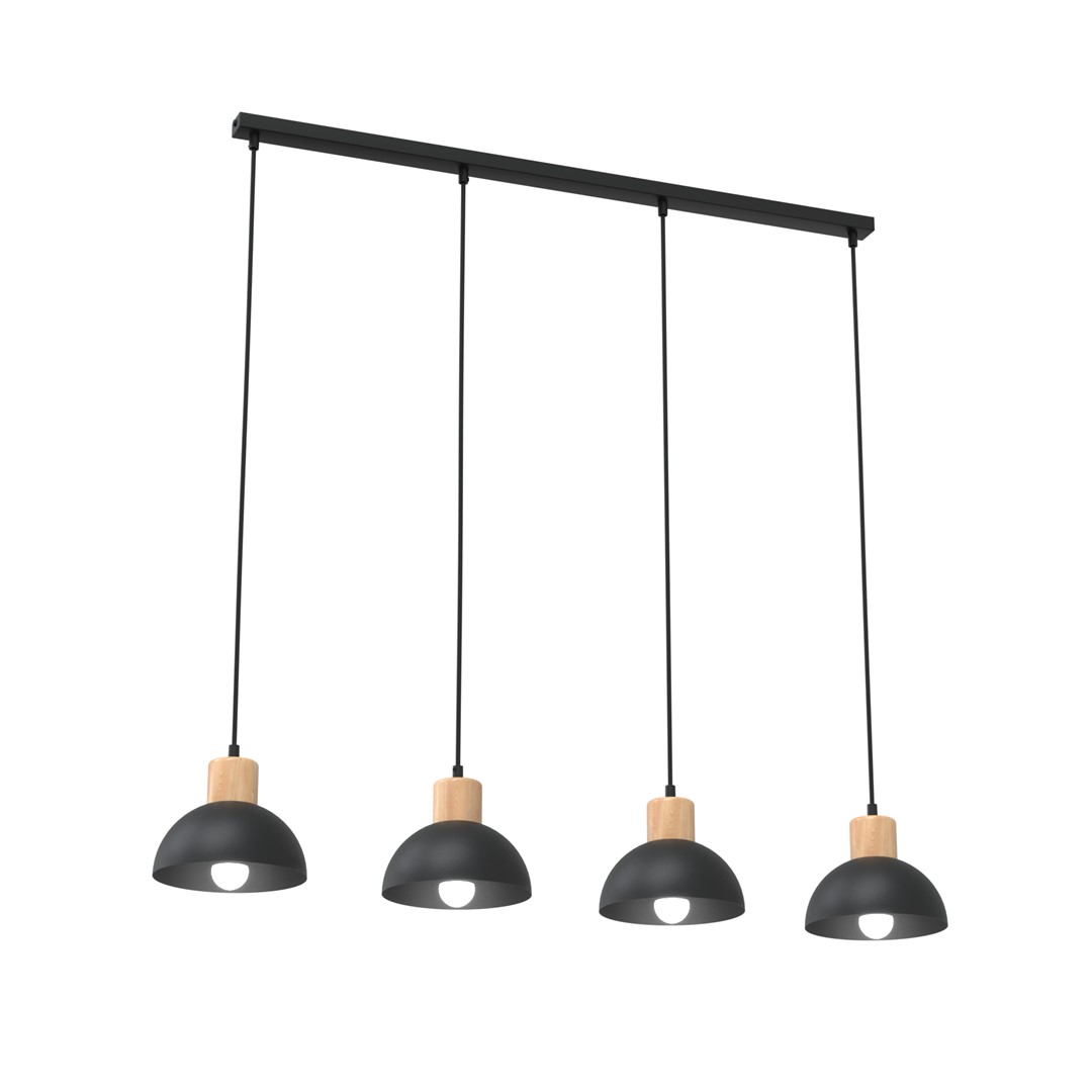 Seco 90cm Schwarz hängelampe Von Emibig Lighting - Die Deckenleuchte Seco f&auml;ngt die Essenz des skandinavischen Stils ein &ndash; wo einfache Form auf nat&uuml;rliche Elemente trifft.