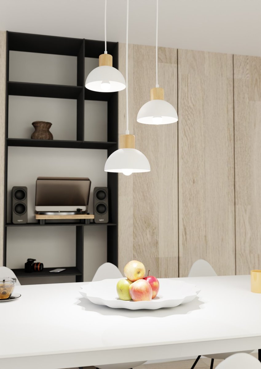 Seco Ø30 Weiß hängelampe Von Emibig Lighting - Die Deckenleuchte Seco f&auml;ngt die Essenz des skandinavischen Stils ein &ndash; wo einfache Form auf nat&uuml;rliche Elemente trifft.