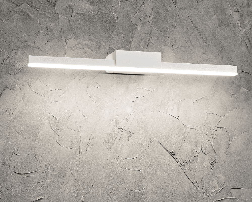 Aqua I 60cm Weiß badezimmerlampe Von Westal - Die Rückwand verfügt über Ein- und Ausgänge für Installationskabel, umschaltbar und mit der Möglichkeit, ein externes Kabel anzuschließen.