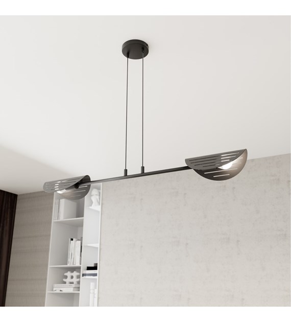 Saber 104cm Schwarz hängelampe Von Emibig Lighting - Die minimalistische Form und die sorgf&auml;ltig gestalteten Details machen es zu einer perfekten Erg&auml;nzung f&uuml;r ein modernes Interieur.