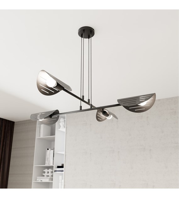 Saber 104cm Schwarz hängelampe Von Emibig Lighting - Die minimalistische Form und die sorgf&auml;ltig gestalteten Details machen es zu einer perfekten Erg&auml;nzung f&uuml;r ein modernes Interieur.