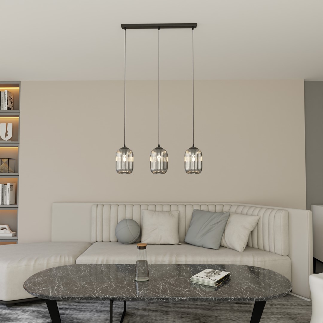 Verdi 60cm Rauchfarben hängelampe Von Emibig Lighting - Die originelle Form verleiht dem Raum Charakter und schafft einen pers&ouml;nlichen Stil mit behaglicher Atmosph&auml;re.