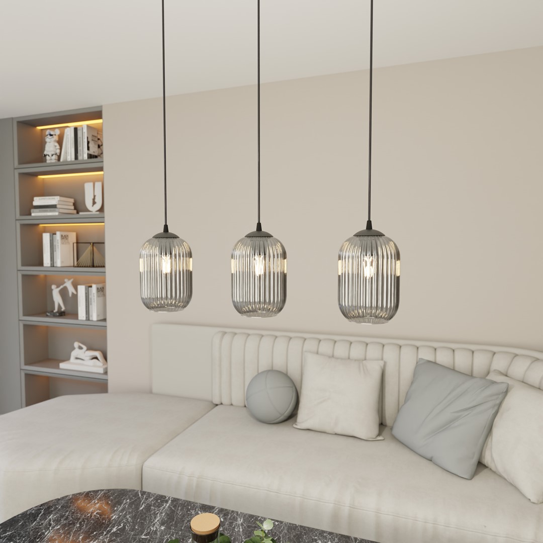 Verdi 60cm Rauchfarben hängelampe Von Emibig Lighting - Die originelle Form verleiht dem Raum Charakter und schafft einen pers&ouml;nlichen Stil mit behaglicher Atmosph&auml;re.