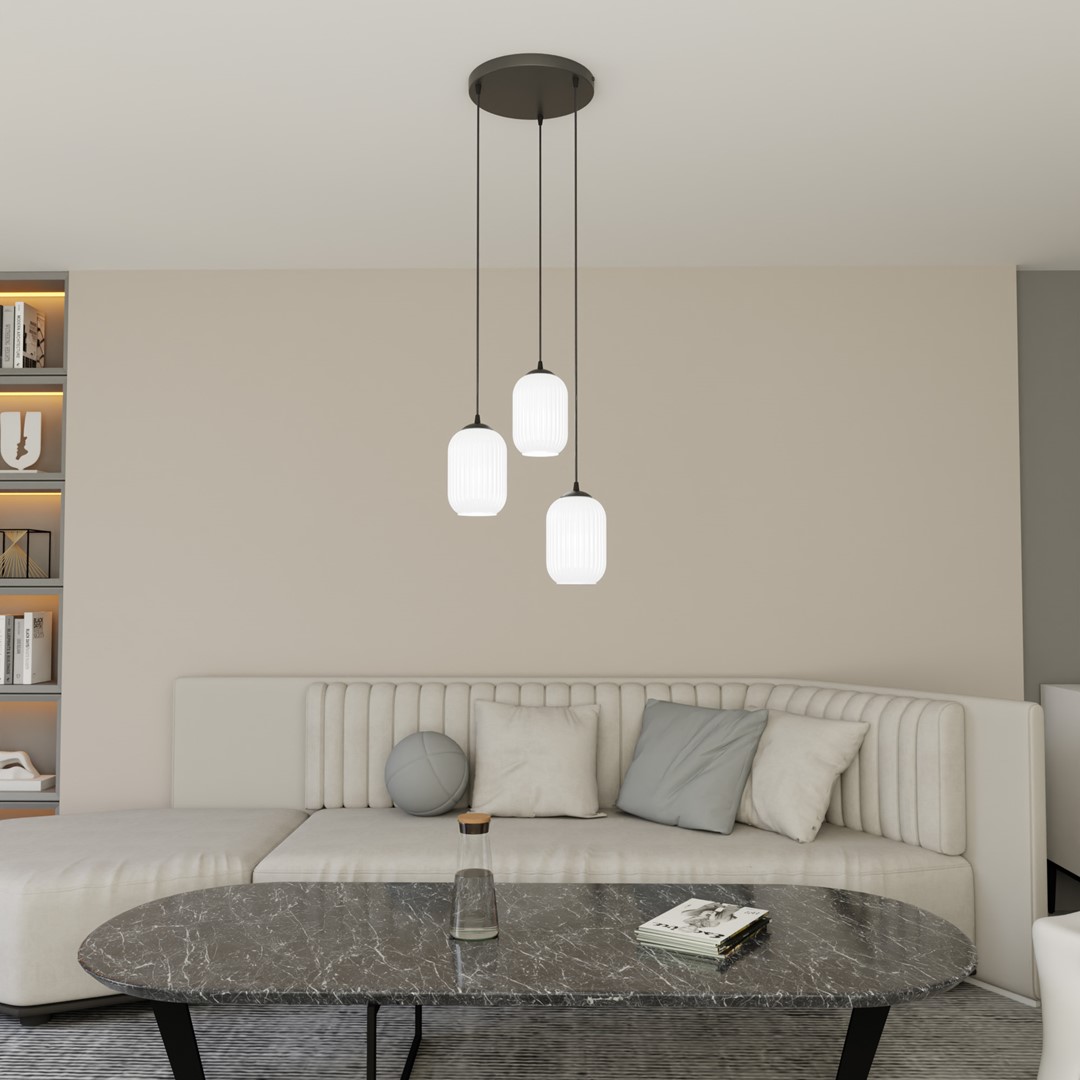 Verdi Ø30 Weiß hängelampe Von Emibig Lighting - Die originelle Form verleiht dem Raum Charakter und schafft einen pers&ouml;nlichen Stil mit behaglicher Atmosph&auml;re.
