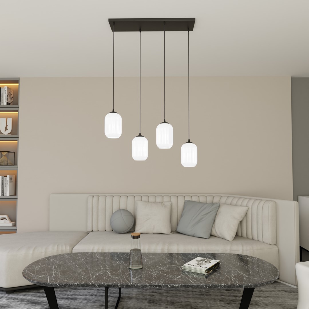Verdi 70cm Weiß hängelampe Von Emibig Lighting - Die originelle Form verleiht dem Raum Charakter und schafft einen pers&ouml;nlichen Stil mit behaglicher Atmosph&auml;re.