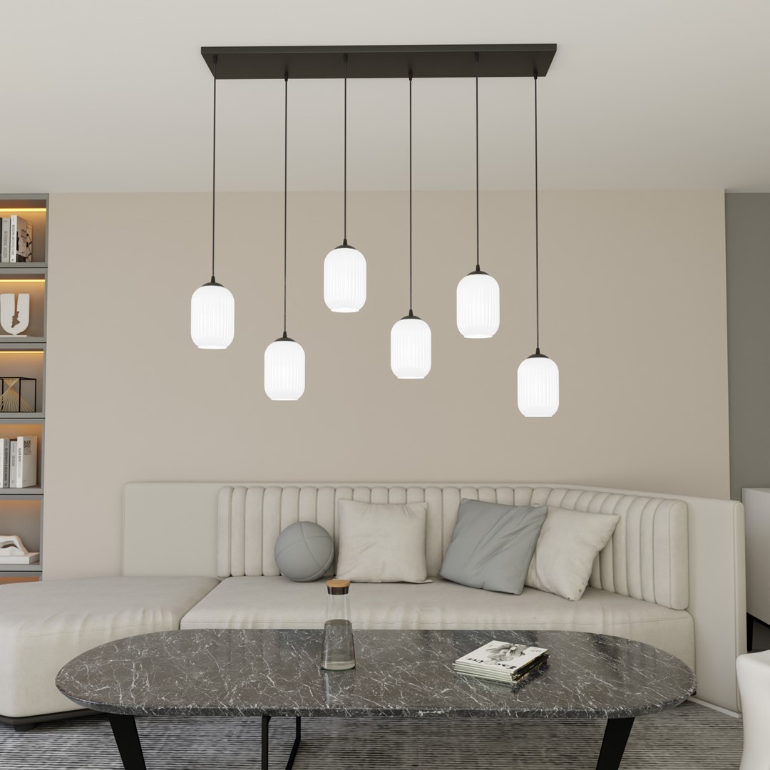 Verdi 115cm Weiß hängelampe Von Emibig Lighting - Die originelle Form verleiht dem Raum Charakter und schafft einen pers&ouml;nlichen Stil mit behaglicher Atmosph&auml;re.