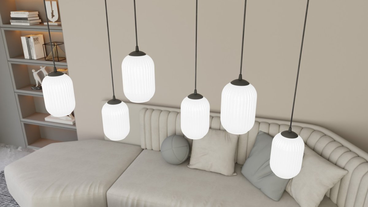 Verdi 115cm Weiß hängelampe Von Emibig Lighting - Die originelle Form verleiht dem Raum Charakter und schafft einen pers&ouml;nlichen Stil mit behaglicher Atmosph&auml;re.