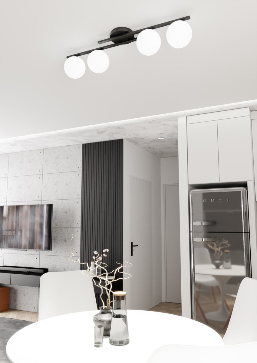 Kairo 87cm Schwarz deckenleuchte Von Emibig Lighting - Das minimalistische Design passt perfekt in jedes Zuhause und jeden Stil.