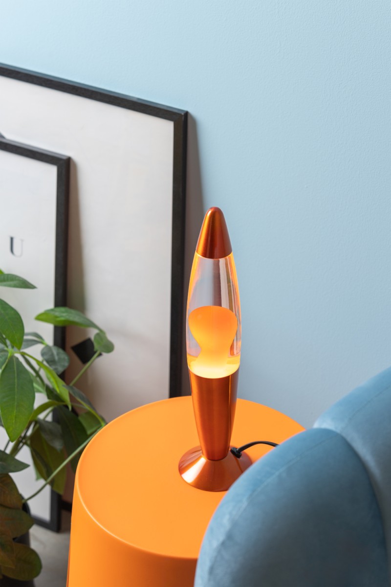 Rocket 35cm Orange kinderlampe Von Leitmotiv - Die Raketen-Lavalampe ist ein verspieltes und auffälliges Deko-Element, das alle Blicke auf sich zieht.